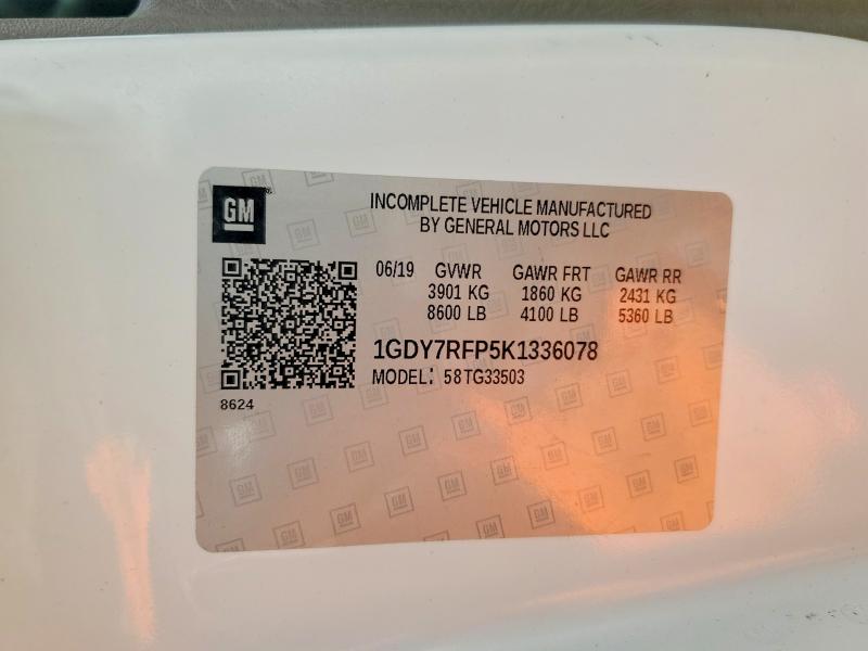 Aukcja sprzedaży 2019 Gmc Savana, vin: 1GDY7RFP5K1336078, numer aukcji: 70448736
