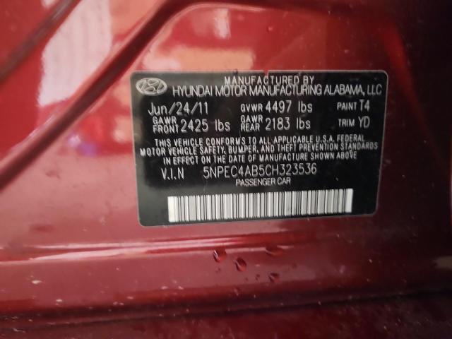 Продажа на аукционе авто 2012 Hyundai Sonata, vin: 5NPEC4AB5CH323536, номер лота: 71579146
