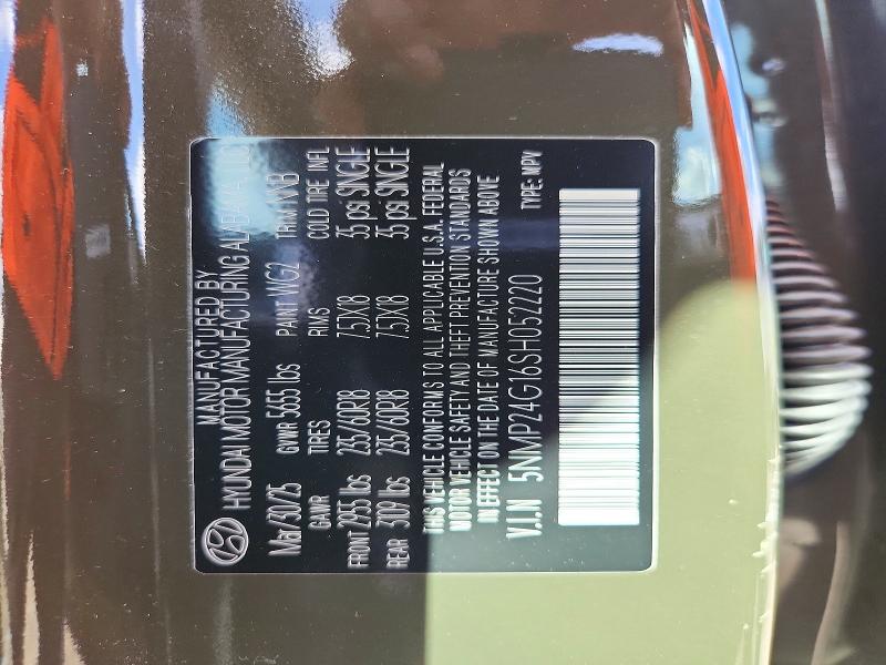 72753726 :رقم المزاد ، 5NMP24G16SH052220 vin ، 2025 Hyundai Santa Fe مزاد بيع