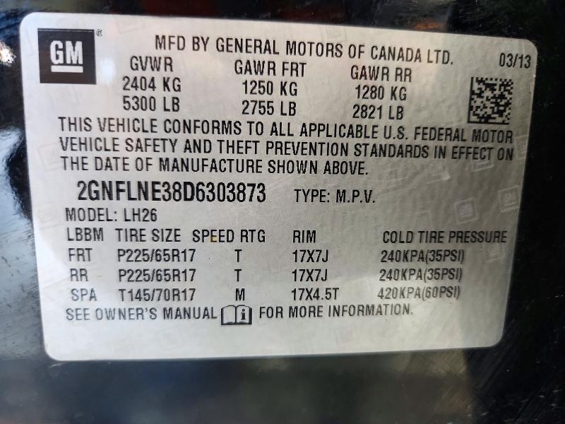 2013 Chevrolet Equinox მანქანა იყიდება აუქციონზე, vin: 2GNFLNE38D6303873, აუქციონის ნომერი: 71848486
