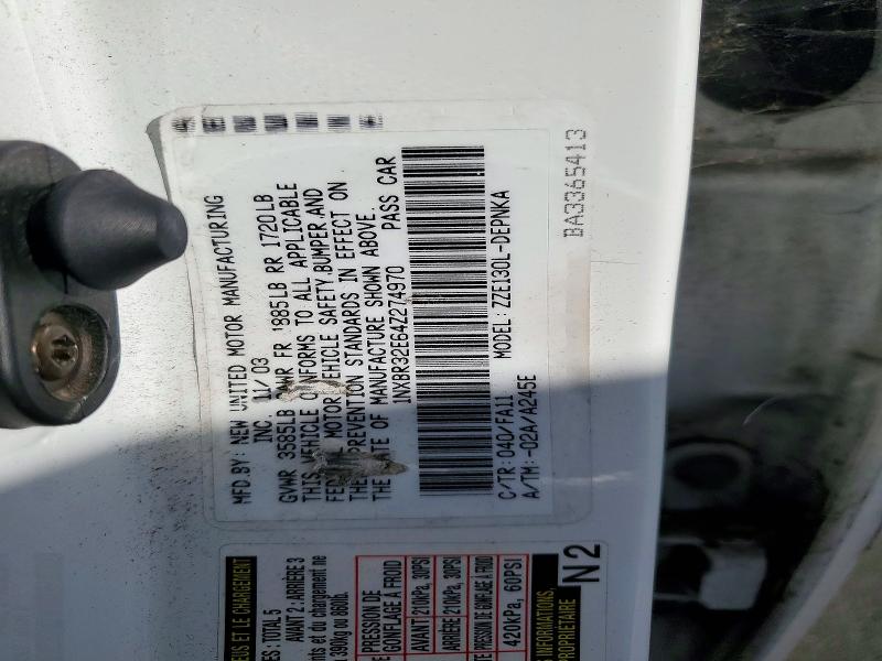 2004 Toyota Corolla მანქანა იყიდება აუქციონზე, vin: 1NXBR32E64Z274970, აუქციონის ნომერი: 73174976