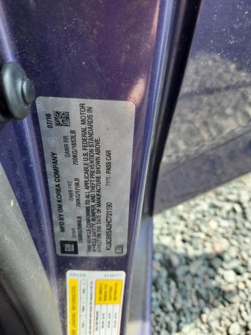 72243566 :رقم المزاد ، KL8CB6SA3HC721190 vin ، 2017 Chevrolet Spark مزاد بيع