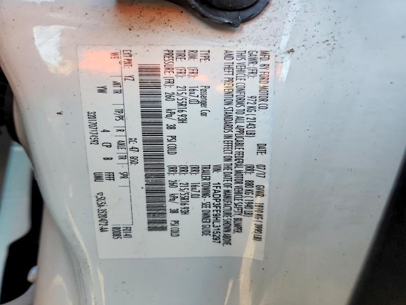 2017 Ford Focus მანქანა იყიდება აუქციონზე, vin: 1FADP3FE9HL315297, აუქციონის ნომერი: 71405946