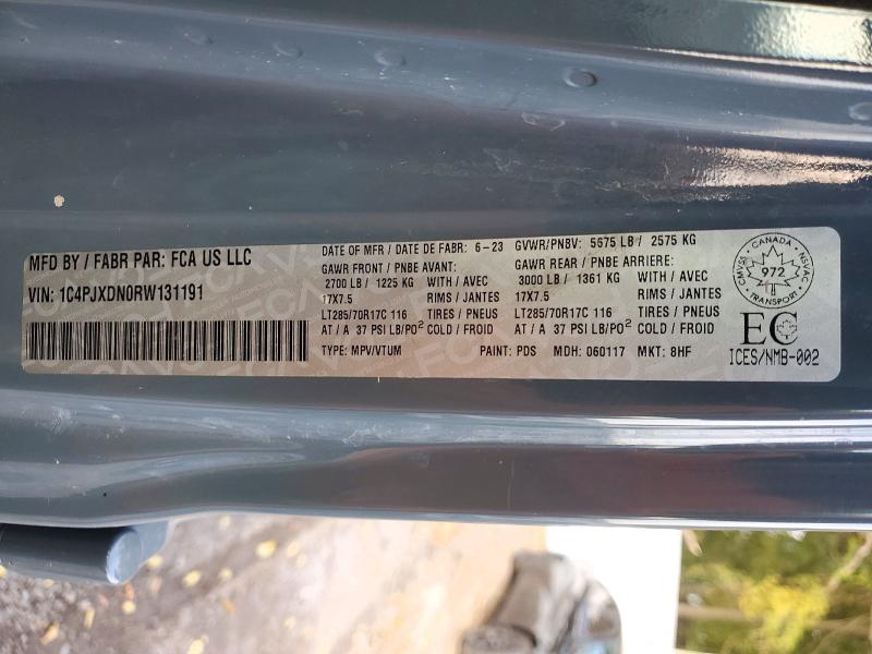 Продажа на аукционе авто 2024 Jeep Wrangler, vin: 1C4PJXDN0RW131191, номер лота: 71011186