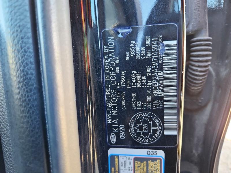 Продажа на аукционе авто 2021 Kia Seltos, vin: KNDEP2AA3M7145941, номер лота: 72785926