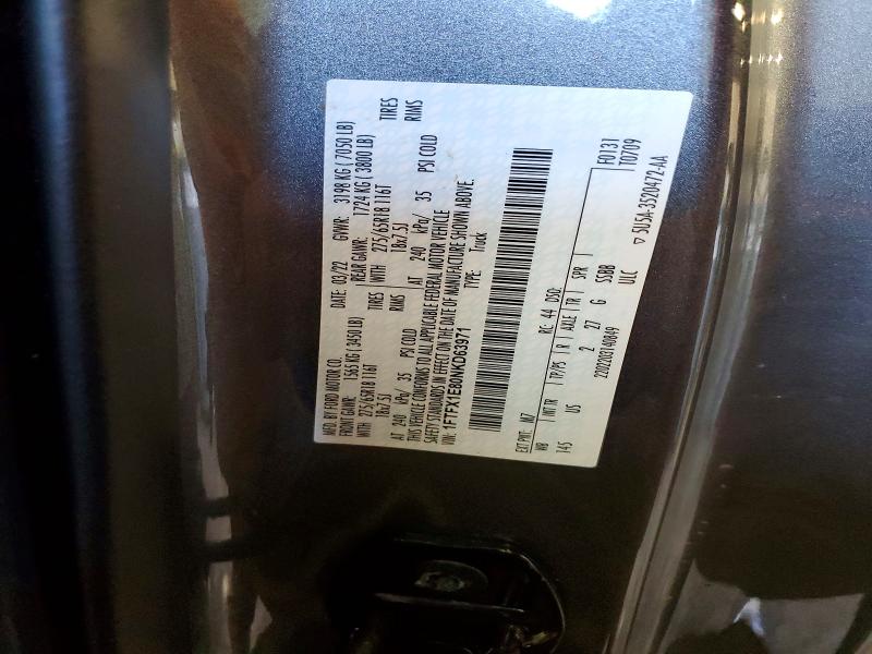 2022 Ford F150 მანქანა იყიდება აუქციონზე, vin: 1FTFX1E80NKD63971, აუქციონის ნომერი: 71106516