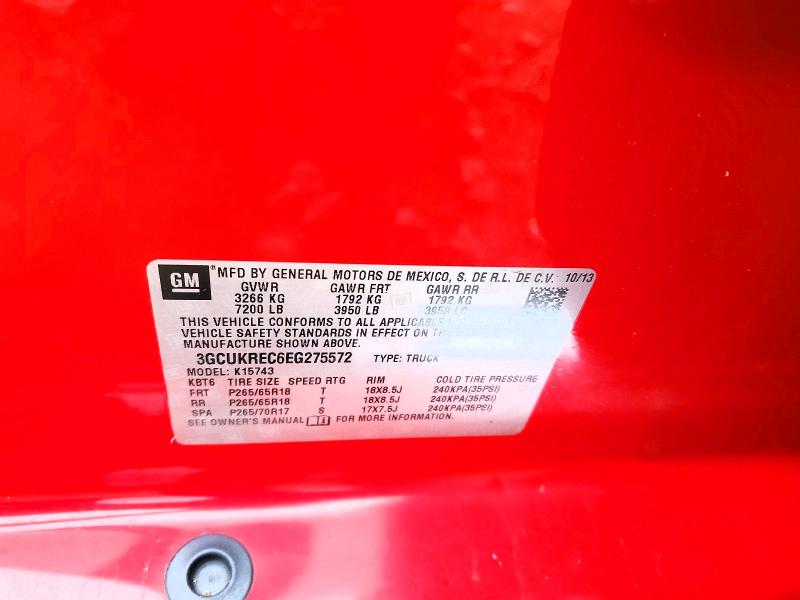 2014 Chevrolet Silverado მანქანა იყიდება აუქციონზე, vin: 3GCUKREC6EG275572, აუქციონის ნომერი: 70912626