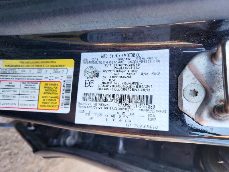 2016 Ford Fusion მანქანა იყიდება აუქციონზე, vin: 3FA6P0H71GR167880, აუქციონის ნომერი: 71666576