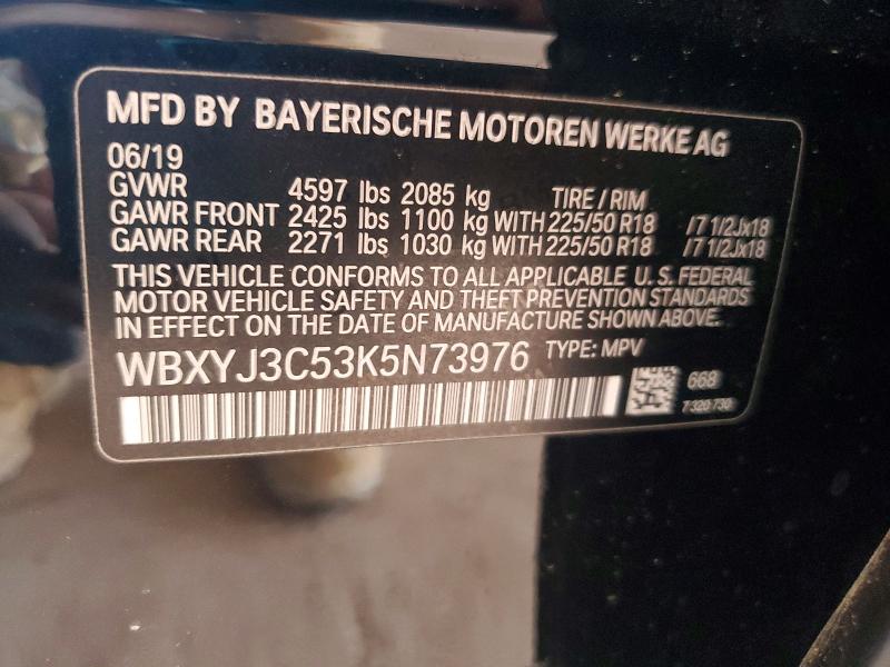 Aukcja sprzedaży 2019 Bmw X2, vin: WBXYJ3C53K5N73976, numer aukcji: 71306666