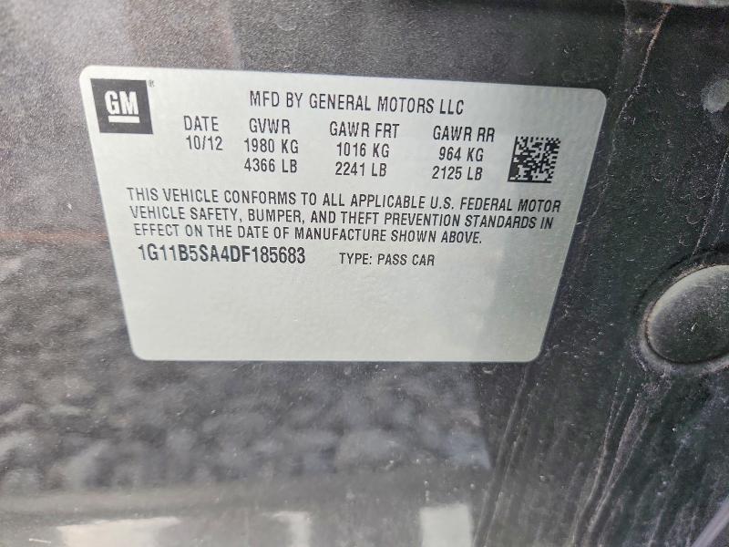 Продаж на аукціоні авто 2013 Chevrolet Malibu, vin: 1G11B5SA4DF185683, номер лоту: 71085516