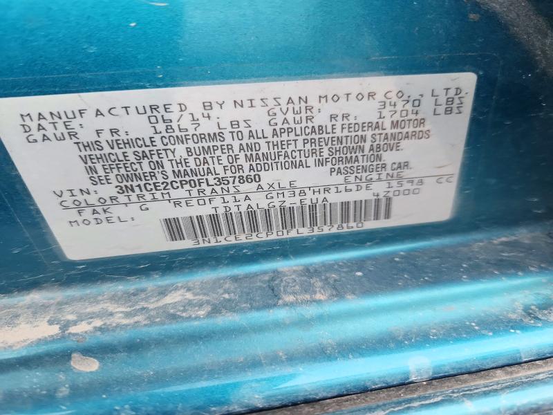 Aukcja sprzedaży 2015 Nissan Versa Note, vin: 3N1CE2CP0FL357860, numer aukcji: 62557576
