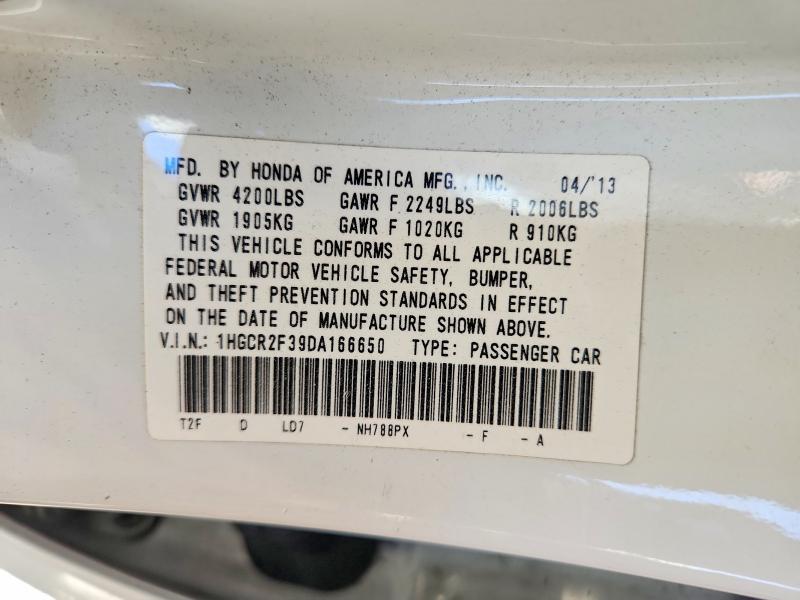 71595216 :رقم المزاد ، 1HGCR2F39DA166650 vin ، 2013 Honda Accord مزاد بيع