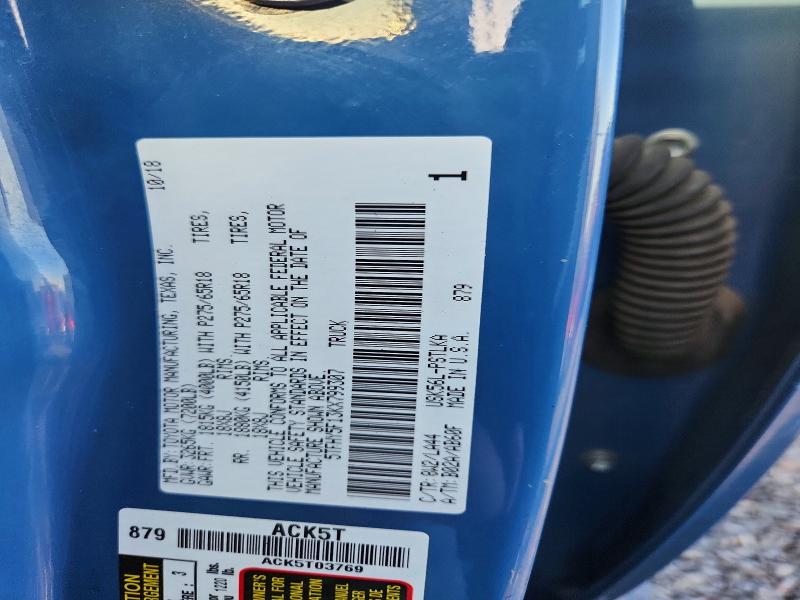 Продажа на аукционе авто 2019 Toyota Tundra, vin: 5TFHY5F13KX799307, номер лота: 71920516