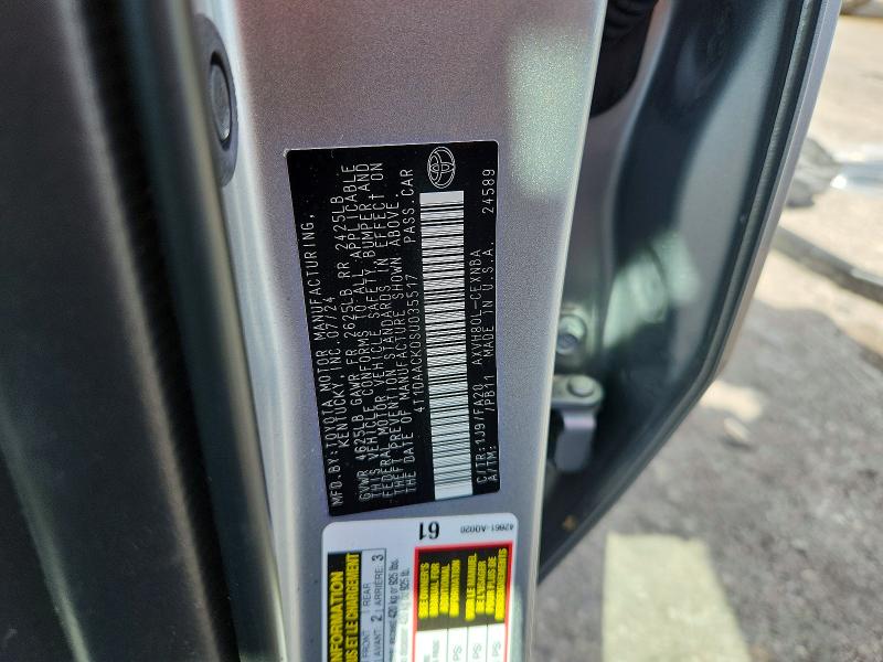 67280526 :رقم المزاد ، 4T1DAACK0SU035517 vin ، 2025 Toyota Camry مزاد بيع