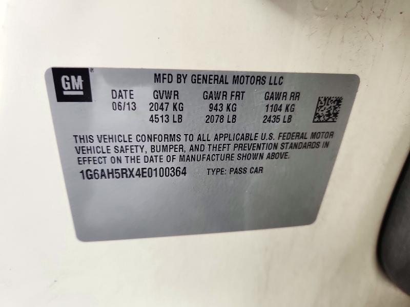 Продажа на аукционе авто 2014 Cadillac Ats, vin: 1G6AH5RX4E0100364, номер лота: 72742466