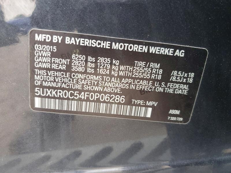 Продаж на аукціоні авто 2015 Bmw X5, vin: 5UXKR0C54F0P06286, номер лоту: 71743176