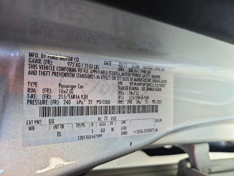 Продаж на аукціоні авто 2012 Ford Focus, vin: 1FAHP3F25CL121057, номер лоту: 73622396