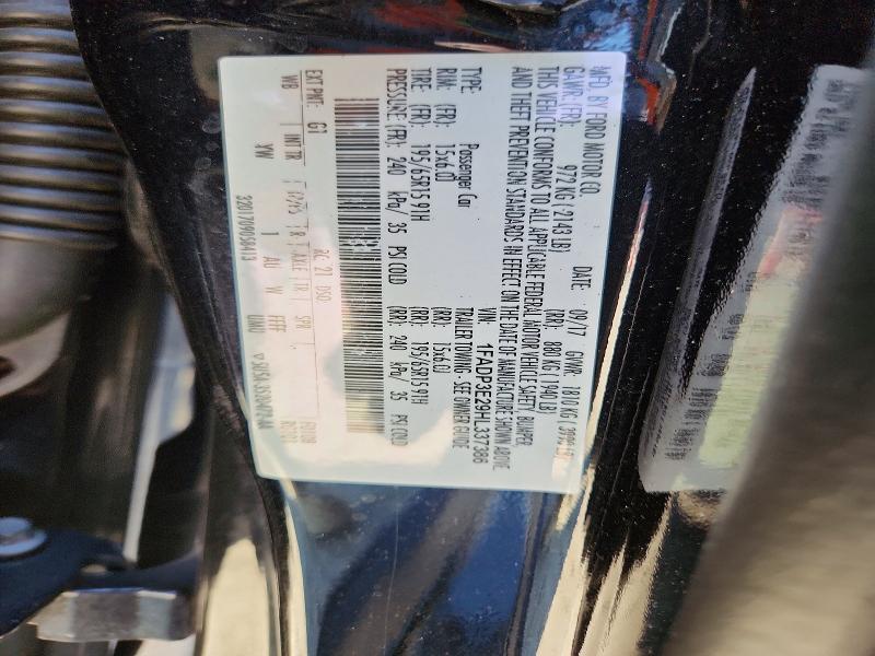 Продаж на аукціоні авто 2017 Ford Focus, vin: 1FADP3E29HL337386, номер лоту: 71152726