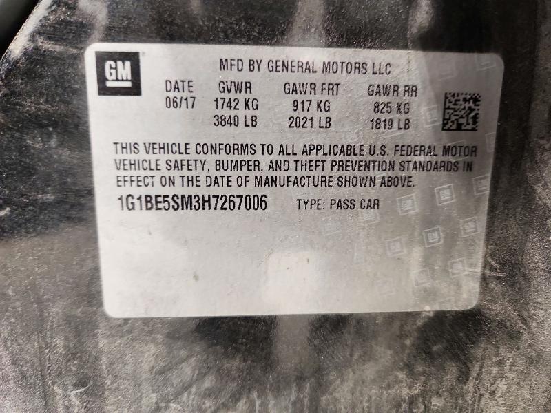 Aukcja sprzedaży 2017 Chevrolet Cruze, vin: 1G1BE5SM3H7267006, numer aukcji: 71727236