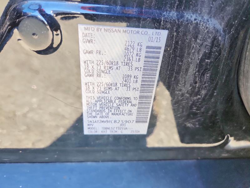 Продаж на аукціоні авто 2015 Nissan Rogue, vin: 5N1AT2MV9FC825907, номер лоту: 71897026