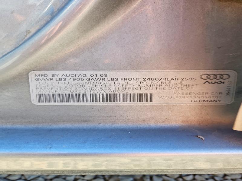 Продажа на аукционе авто 2009 Audi A4, vin: WAULF78K59N056202, номер лота: 69460746