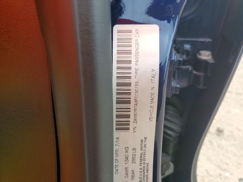 Aukcja sprzedaży 2015 Maserati Ghibli, vin: ZAM57RTA3F1130153, numer aukcji: 72625856