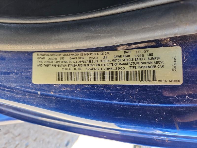 Aukcja sprzedaży 2008 Volkswagen New Beetle, vin: 3VWPW31C78M513906, numer aukcji: 72146376