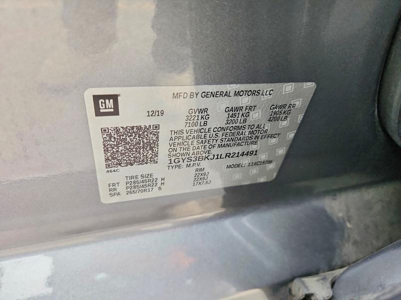 Продажа на аукционе авто 2020 Cadillac Escalade, vin: 1GYS3BKJ1LR214491, номер лота: 71435056