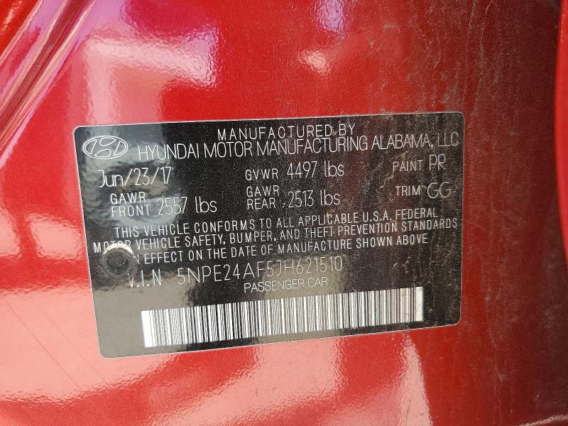 2018 Hyundai Sonata მანქანა იყიდება აუქციონზე, vin: 5NPE24AF5JH621510, აუქციონის ნომერი: 72351676