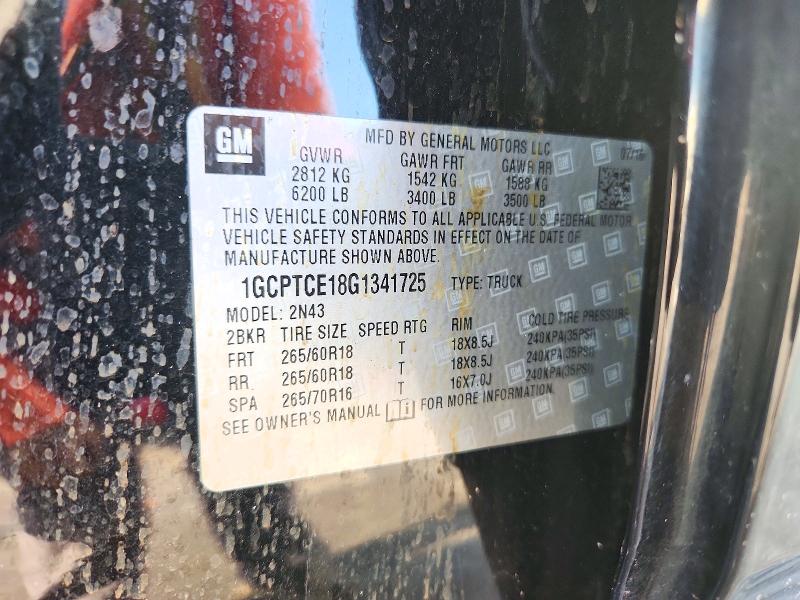 2016 Chevrolet Colorado მანქანა იყიდება აუქციონზე, vin: 1GCPTCE18G1341725, აუქციონის ნომერი: 72718186