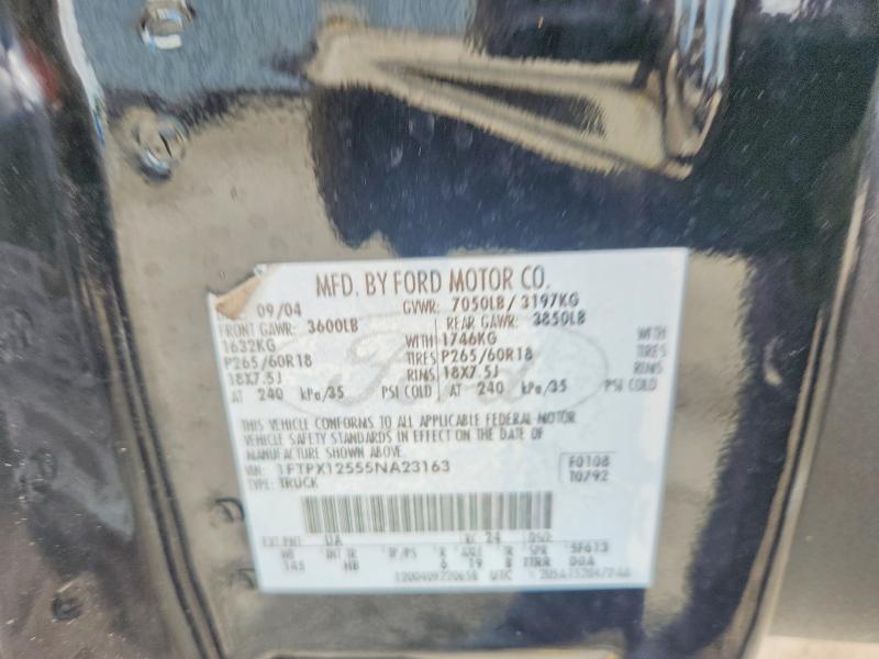 2005 Ford F150 მანქანა იყიდება აუქციონზე, vin: 1FTPX12555NA23163, აუქციონის ნომერი: 71768986