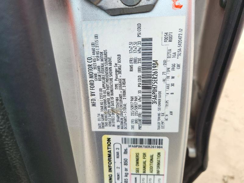 Продажа на аукционе авто 2014 Ford Fusion, vin: 3FA6P0H75ER261984, номер лота: 71089016