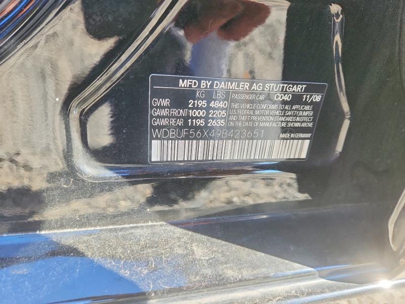 71079276 :رقم المزاد ، WDBUF56X49B423651 vin ، 2009 Mercedes-benz E مزاد بيع