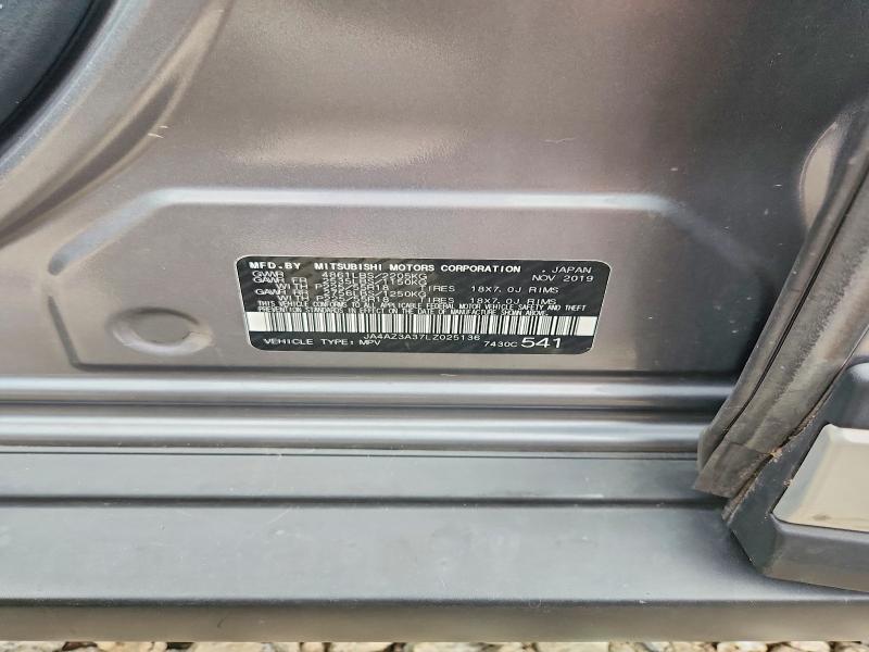 71451686 :رقم المزاد ، JA4AZ3A37LZ025136 vin ، 2020 Mitsubishi Outlander مزاد بيع