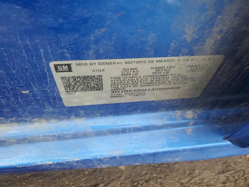 2018 Chevrolet Cruze მანქანა იყიდება აუქციონზე, vin: 3G1BE6SM7JS654400, აუქციონის ნომერი: 70749836
