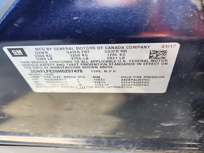 2017 Chevrolet Equinox მანქანა იყიდება აუქციონზე, vin: 2GNFLFE39H6297478, აუქციონის ნომერი: 71899596