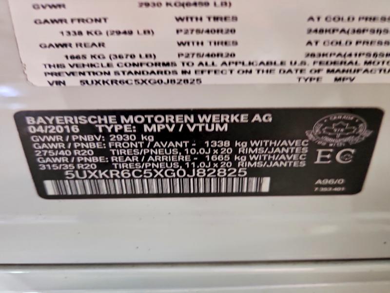 Продаж на аукціоні авто 2016 Bmw X5, vin: 5UXKR6C5XG0J82825, номер лоту: 69172816