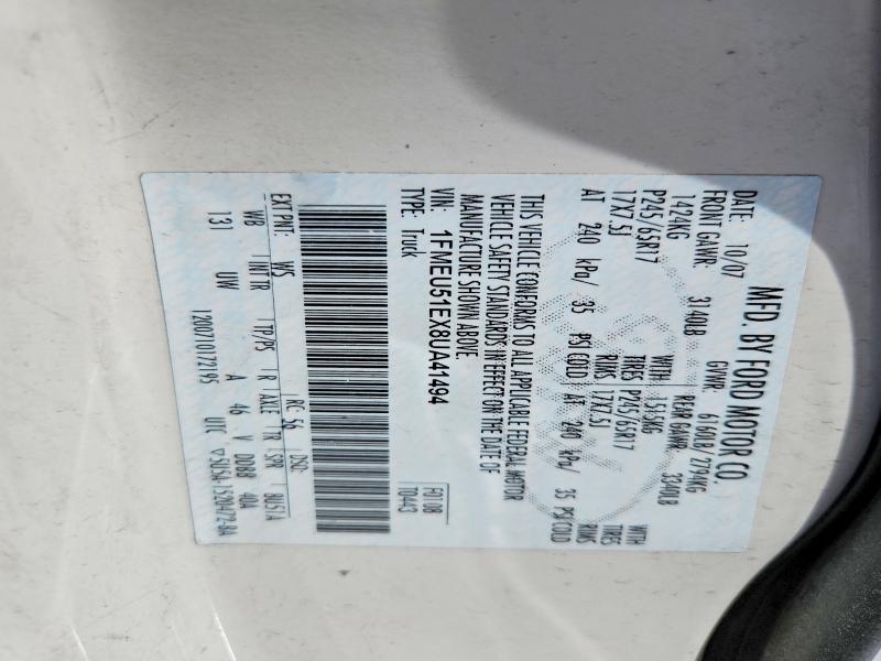 Продаж на аукціоні авто 2008 Ford Explorer Sport Trac, vin: 1FMEU51EX8UA41494, номер лоту: 71031826