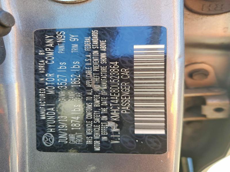 2013 Hyundai Accent მანქანა იყიდება აუქციონზე, vin: KMHCT4AE8DU523864, აუქციონის ნომერი: 71607536