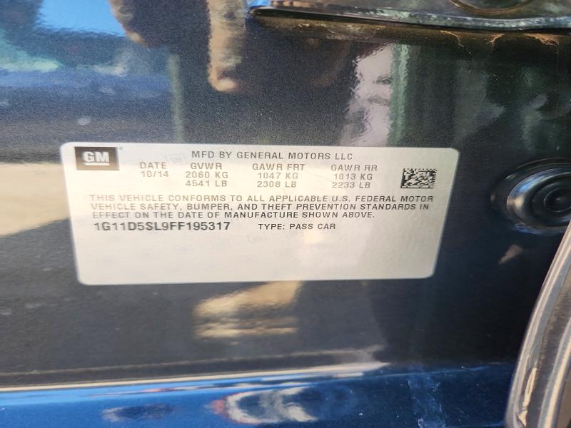 Aukcja sprzedaży 2015 Chevrolet Malibu, vin: 1G11D5SL9FF195317, numer aukcji: 71721036