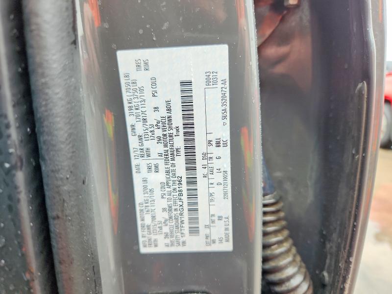 70375266 :رقم المزاد ، 1FTFW1RGXJFB81962 vin ، 2018 Ford F150 مزاد بيع