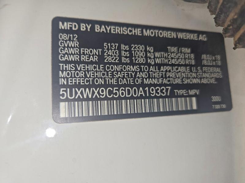 71471166 :رقم المزاد ، 5UXWX9C56D0A19337 vin ، 2013 Bmw X3 مزاد بيع
