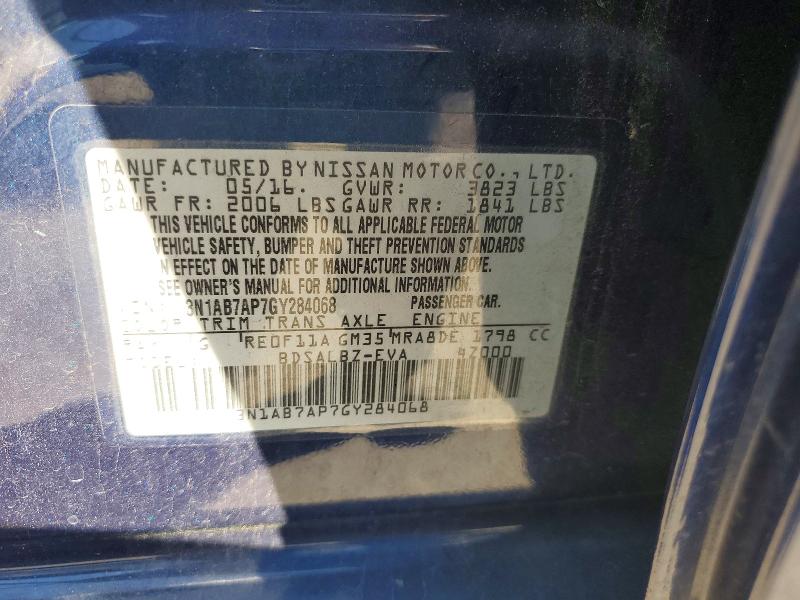 Продажа на аукционе авто 2016 Nissan Sentra, vin: 3N1AB7AP7GY284068, номер лота: 72575006