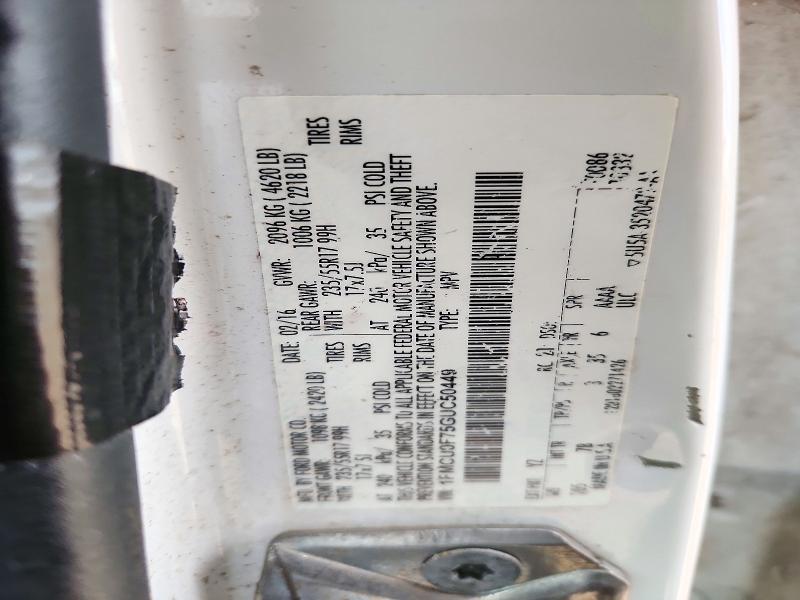 Aukcja sprzedaży 2016 Ford Escape, vin: 1FMCU0F75GUC50449, numer aukcji: 72365836