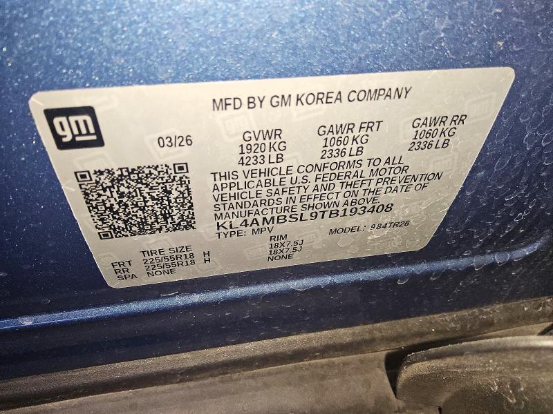 Продажа на аукционе авто 2026 Buick Encore Gx, vin: KL4AMBSL9TB193408, номер лота: 72346766