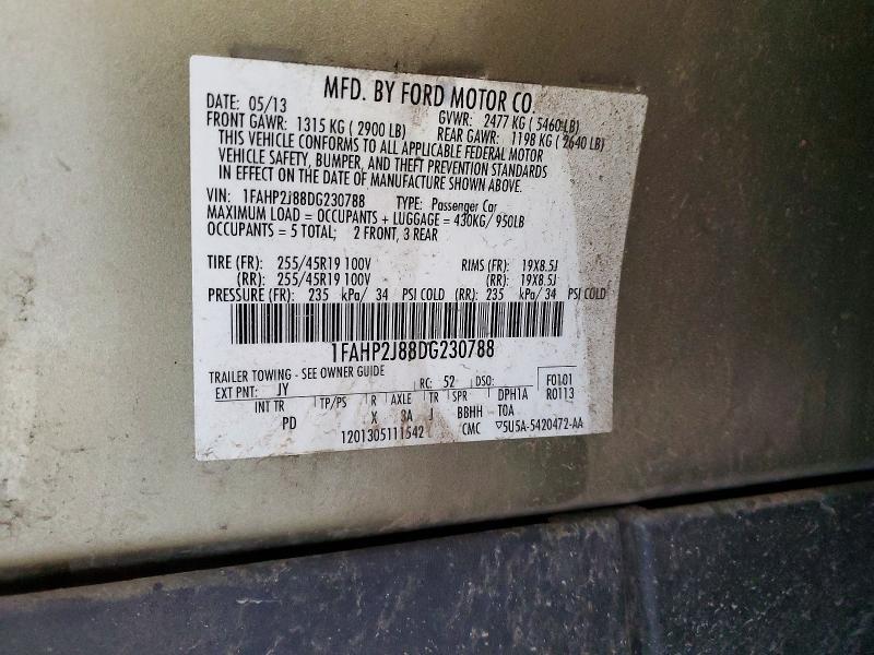 Продаж на аукціоні авто 2013 Ford Taurus, vin: 1FAHP2J88DG230788, номер лоту: 72313526