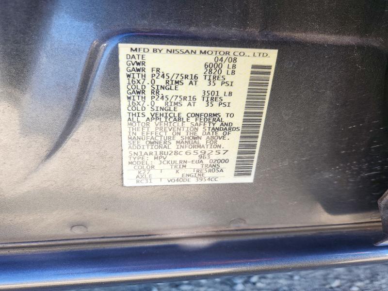 Продажа на аукционе авто 2008 Nissan Pathfinder, vin: 5N1AR18U28C659257, номер лота: 71974036