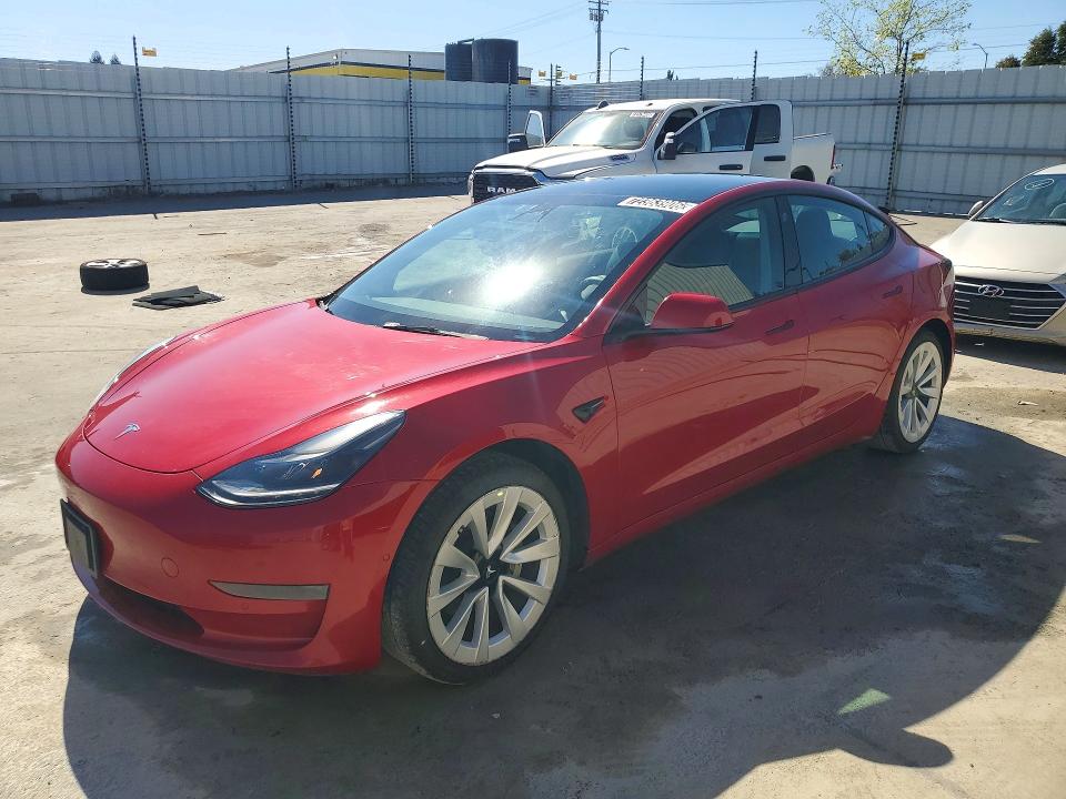Продажа на аукционе авто 2022 Tesla Model 3, vin: 5YJ3E1EAXNF303978, номер лота: 72363906