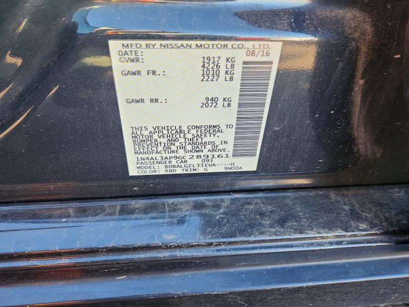 2016 Nissan Altima მანქანა იყიდება აუქციონზე, vin: 1N4AL3AP9GC289161, აუქციონის ნომერი: 71287876