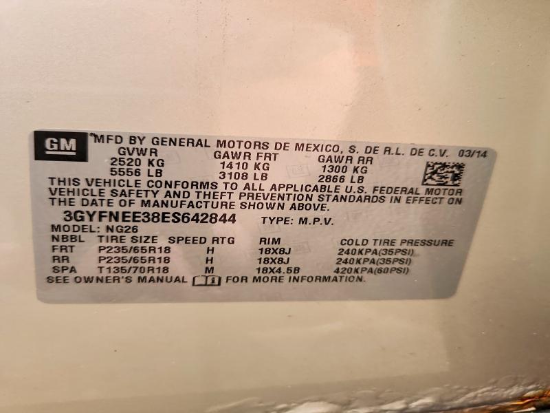 Продажа на аукционе авто 2014 Cadillac Srx, vin: 3GYFNEE38ES642844, номер лота: 71646596